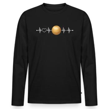 Vénus - T-shirt manches longues Premium bio Homme - noir - Devant - Nico (187cm)
