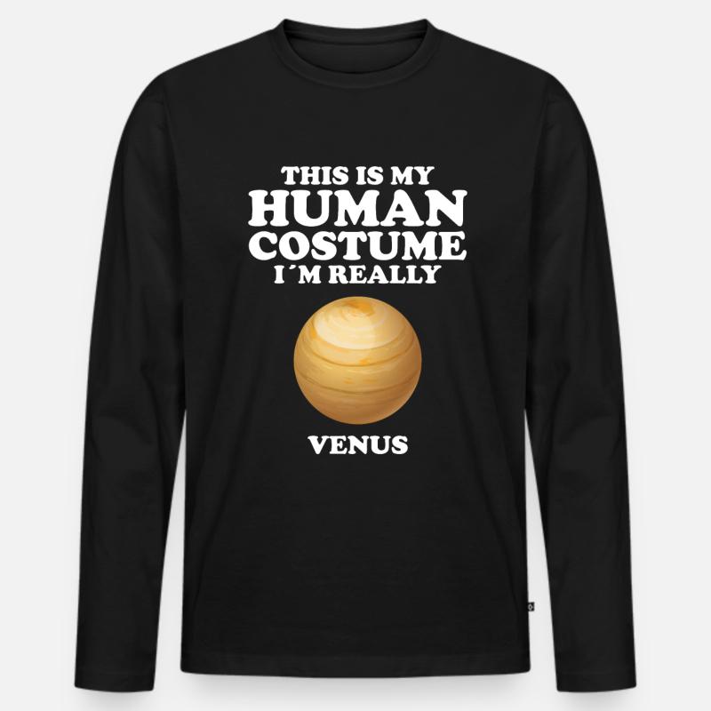 Venus - Männer Premium Bio Langarmshirt - Schwarz