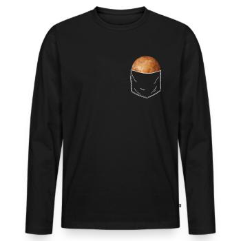 Mercure - T-shirt manches longues Premium bio Homme - noir - Devant - Nico (187cm)