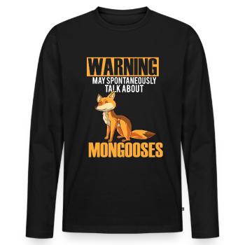 Mangouste mangouste - T-shirt manches longues Premium bio Homme - noir - Devant - Nico (187cm)