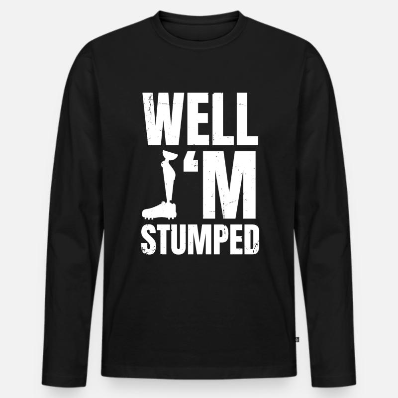 Amputiertes Bein Prothese Geschenk - Männer Premium Bio Langarmshirt - Schwarz