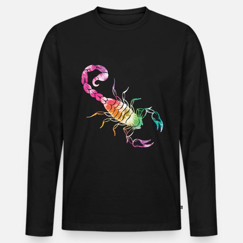 Skorpion - Männer Premium Bio Langarmshirt - Schwarz