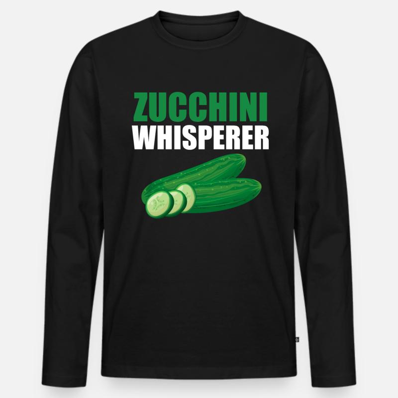 Zucchini - Männer Premium Bio Langarmshirt - Schwarz