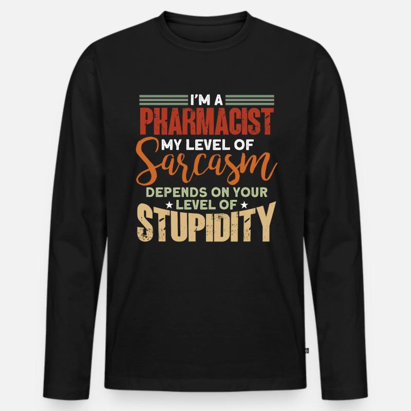 Apotheker - Männer Premium Bio Langarmshirt - Schwarz