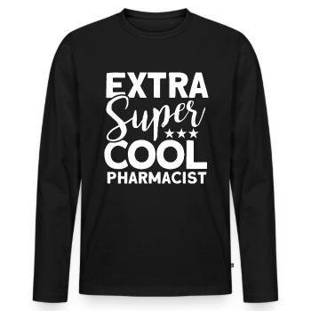 Pharmacist - Men's Premium Organic Long Sleeve Shirt - black - Front - Nico (187cm)