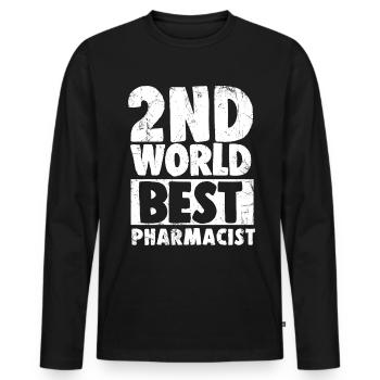 Pharmacist - Men's Premium Organic Long Sleeve Shirt - black - Front - Nico (187cm)