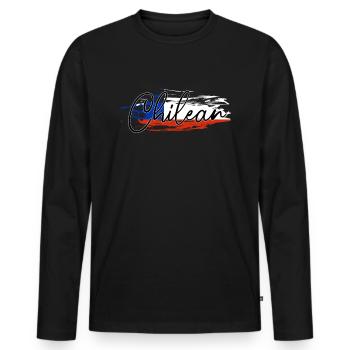 Chili - T-shirt manches longues Premium bio Homme - noir - Devant - Nico (187cm)