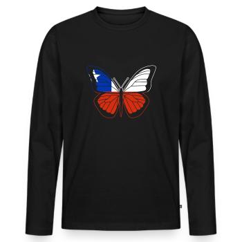 Chili - T-shirt manches longues Premium bio Homme - noir - Devant - Nico (187cm)