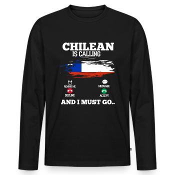 Chili - T-shirt manches longues Premium bio Homme - noir - Devant - Nico (187cm)
