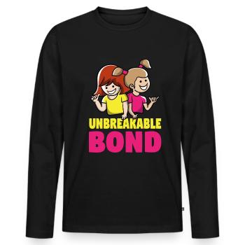 Beste Freunde Best Buds Beste Freundinin - Männer Premium Bio Langarmshirt - Schwarz - Vorne - Nico (187cm)