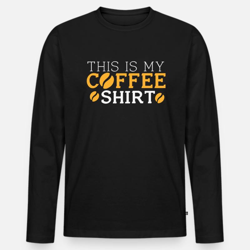 Kafffee Rösten Geschenk - Männer Premium Bio Langarmshirt - Schwarz