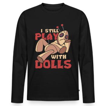 Voodoo Zauber Wicca Hexerei Lustiges Voodoo Puppe - Männer Premium Bio Langarmshirt - Schwarz - Vorne - Nico (187cm)