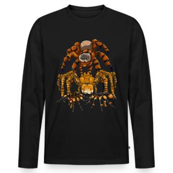 Tarantula Arachnid Tarantula Gift Spider - Men's Premium Organic Long Sleeve Shirt - black - Front - Nico (187cm)