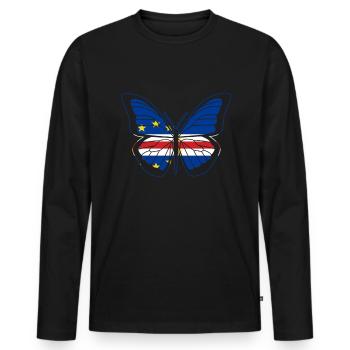 Cap-Vert - T-shirt manches longues Premium bio Homme - noir - Devant - Nico (187cm)