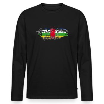 République centrafricaine - T-shirt manches longues Premium bio Homme - noir - Devant - Nico (187cm)