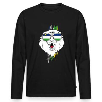 Central African Republic - Men's Premium Organic Long Sleeve Shirt - black - Front - Nico (187cm)