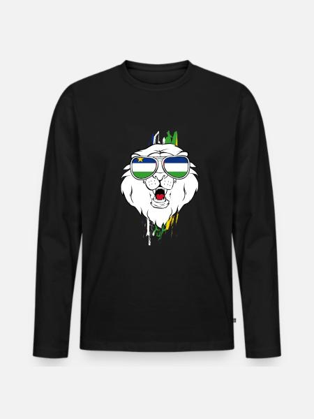 Central African Republic - Men's Premium Organic Long Sleeve Shirt - black
