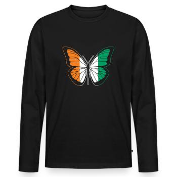 Côte d’Ivoire - T-shirt manches longues Premium bio Homme - noir - Devant - Nico (187cm)