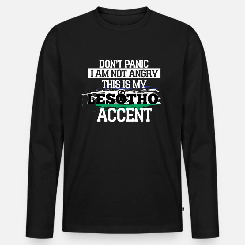 Libya - Männer Premium Bio Langarmshirt - Schwarz
