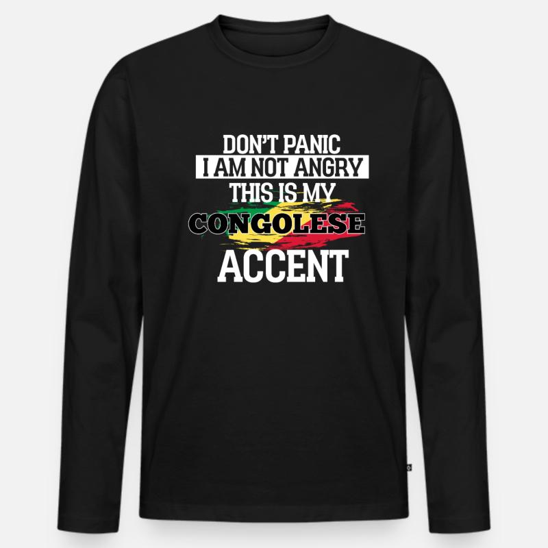 Eritrea - Männer Premium Bio Langarmshirt - Schwarz