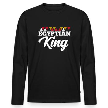 Egypt - Men's Premium Organic Long Sleeve Shirt - black - Front - Nico (187cm)