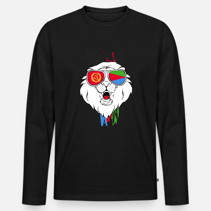 Eritrea - Männer Premium Bio Langarmshirt - Schwarz