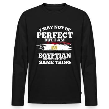 Egypt - Men's Premium Organic Long Sleeve Shirt - black - Front - Nico (187cm)