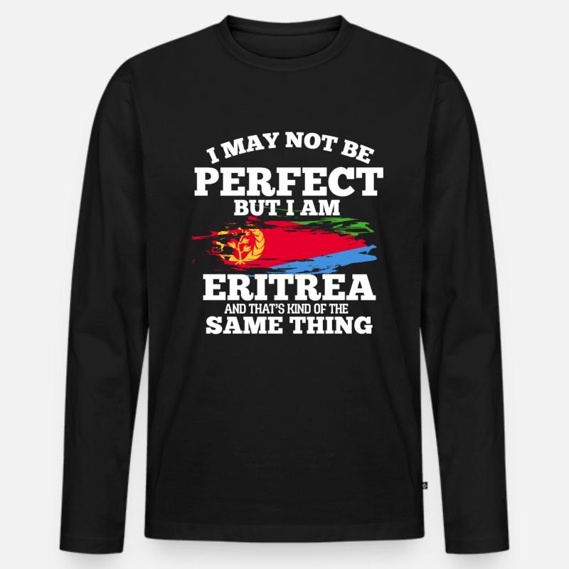 Eritrea - Männer Premium Bio Langarmshirt - Schwarz