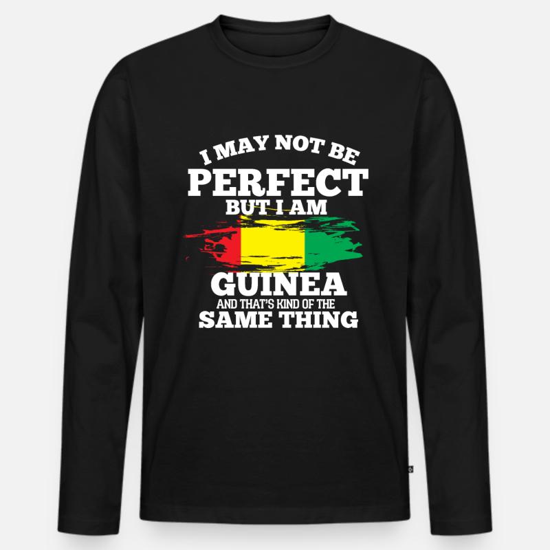 Guinea - Männer Premium Bio Langarmshirt - Schwarz
