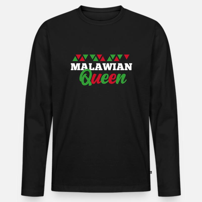 Malawi - Männer Premium Bio Langarmshirt - Schwarz