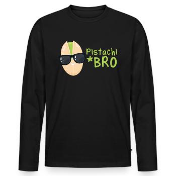 Kiwi - Men's Premium Organic Long Sleeve Shirt - black - Front - Nico (187cm)