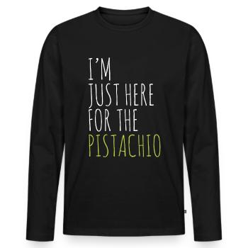 Kiwi - Men's Premium Organic Long Sleeve Shirt - black - Front - Nico (187cm)
