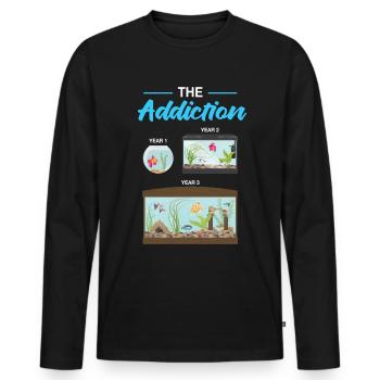 Aquarium - Men's Premium Organic Long Sleeve Shirt - black - Front - Nico (187cm)