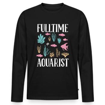 Aquarium - Men's Premium Organic Long Sleeve Shirt - black - Front - Nico (187cm)