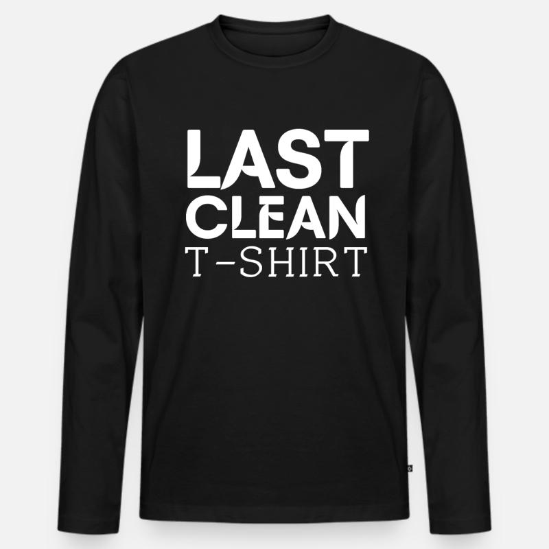 Last Clean - Männer Premium Bio Langarmshirt - Schwarz