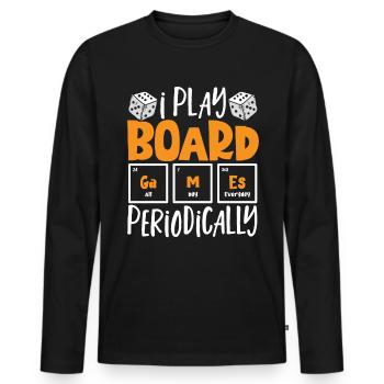 Board Games Game Board Gift - Men's Premium Organic Long Sleeve Shirt - black - Front - Nico (187cm)