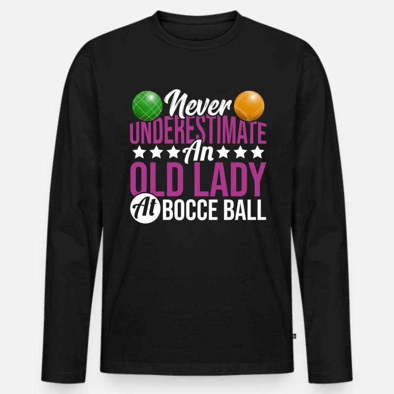 Boccia - Männer Premium Bio Langarmshirt - Schwarz