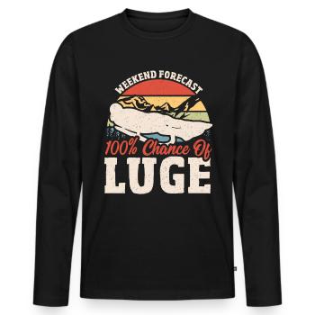 Prédiction du week-end : 100 chances de luge - T-shirt manches longues Premium bio Homme - noir - Devant - Nico (187cm)