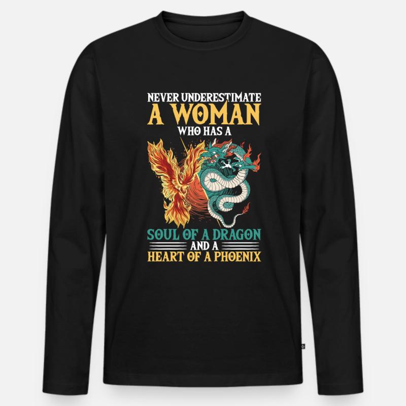 Phönix Zentaur Geschenk - Männer Premium Bio Langarmshirt - Schwarz