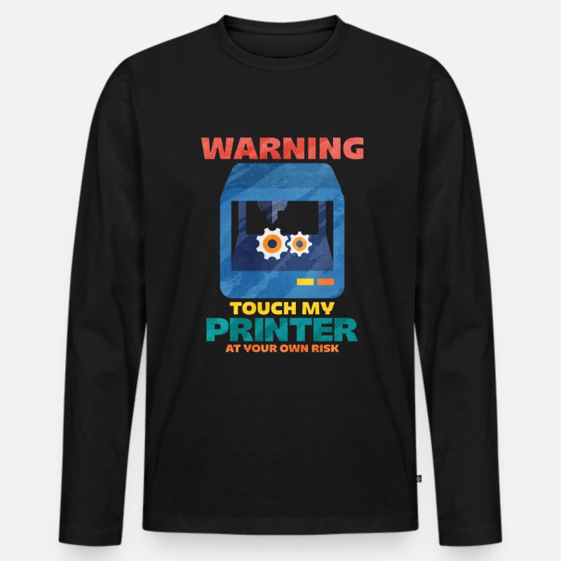3d printing - Männer Premium Bio Langarmshirt - Schwarz