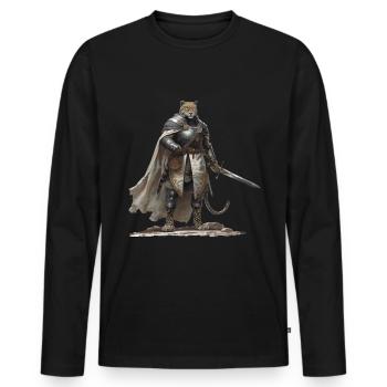 Jaguar Knight Middle Ages - Men's Premium Organic Long Sleeve Shirt - black - Front - Nico (187cm)