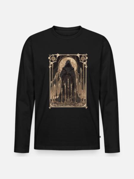 The Wizard Tarot - Men's Premium Organic Long Sleeve Shirt - black