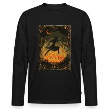 Schattentänzer Tarot - Männer Premium Bio Langarmshirt - Schwarz - Vorne - Nico (187cm)