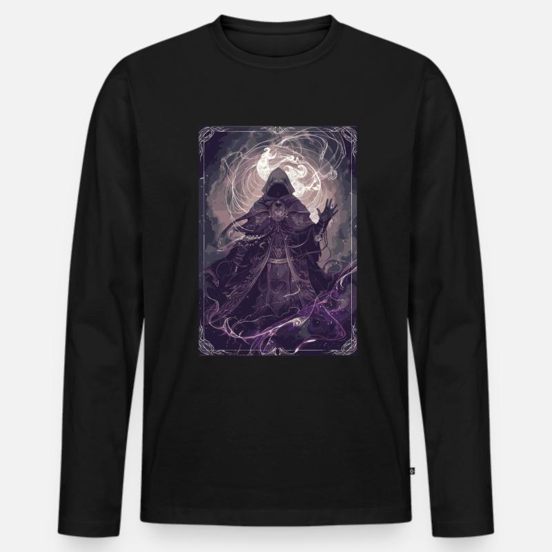 Der Zauberer Tarot - Männer Premium Bio Langarmshirt - Schwarz
