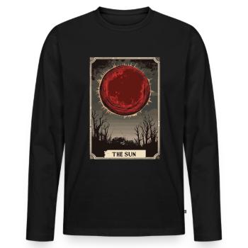 Die Sonne Tarot - Männer Premium Bio Langarmshirt - Schwarz - Vorne - Nico (187cm)