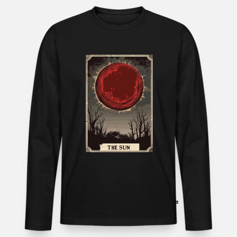 Die Sonne Tarot - Männer Premium Bio Langarmshirt - Schwarz
