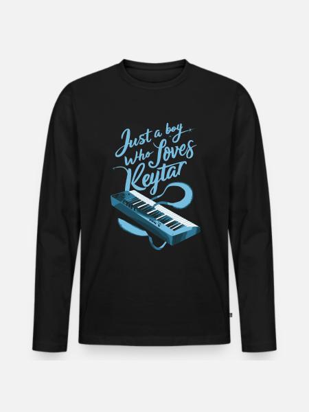 Keytar Keyboard Gift - Men's Premium Organic Long Sleeve Shirt - black