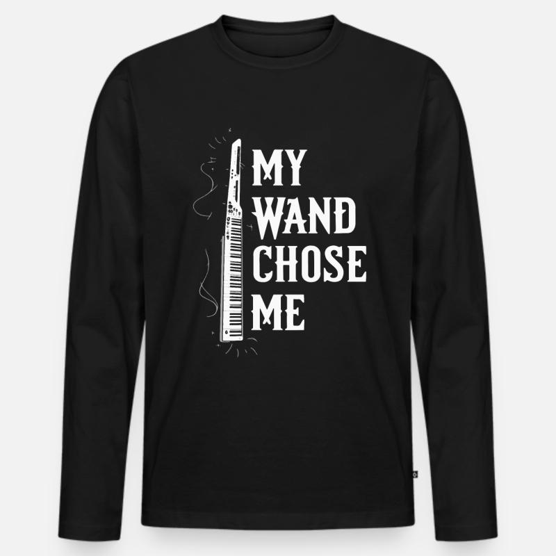 Keytar Keyboard Geschenk - Männer Premium Bio Langarmshirt - Schwarz