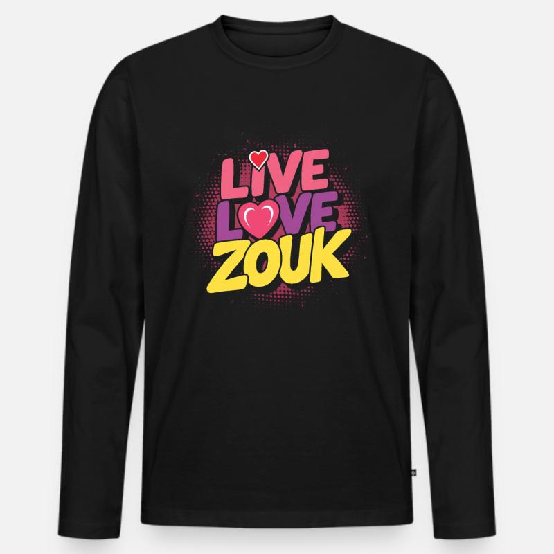 Zouk-Tanz-Geschenk - Männer Premium Bio Langarmshirt - Schwarz