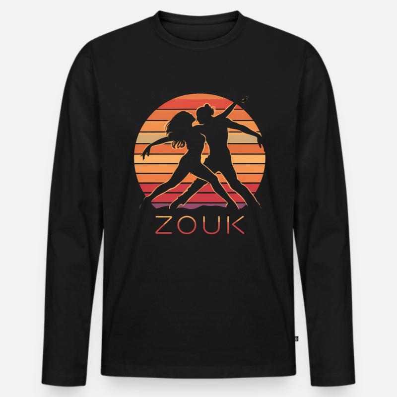 Zouk-Tanz-Geschenk - Männer Premium Bio Langarmshirt - Schwarz